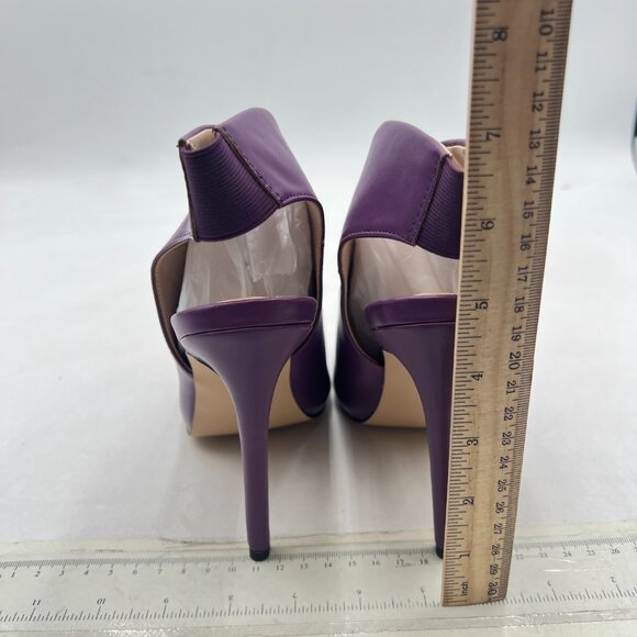 YDN Purple Chic Slingback Peep Toe Stiletto High Heel Ankle Boots Cutout Sandals - Picture 5 of 8